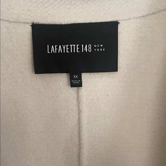 Lafayette 148 New York Beige Belted Coat - Picture 2 of 8